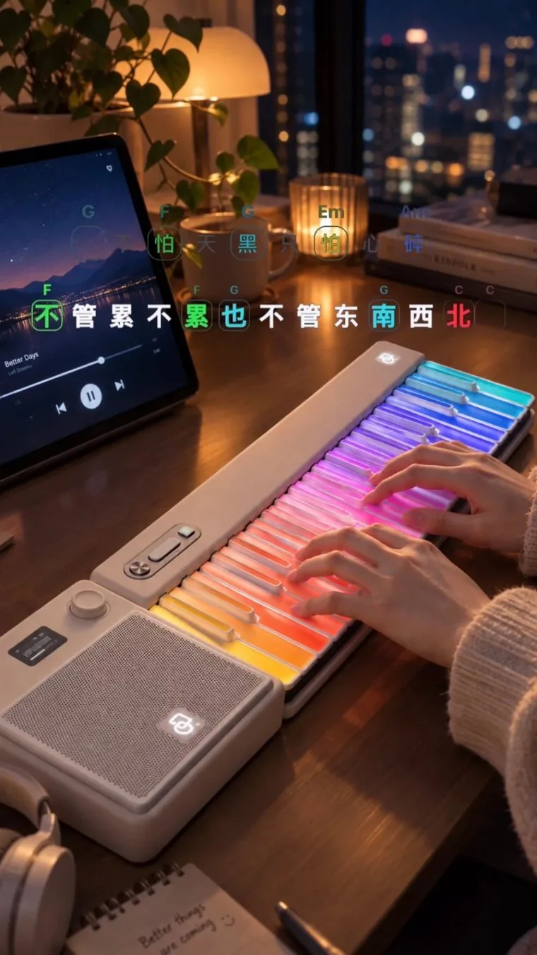 弹唱类参考：桌面弹唱，App 歌词和弦录屏露出